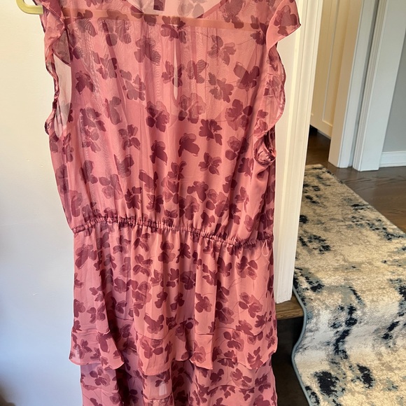 Simply Vera Vera Wang Pink Ruffled Tiered Sundress - Picture 2 of 3
